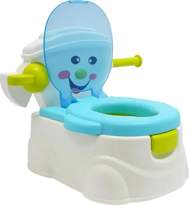 Image de Pot portable pour enfants - Pot de voyage - Facile à nettoyer - Plastique PP - Pour les déplacements et la voiture - Bleu