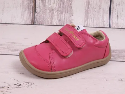 Produktbild von Mädchen Lederschuhe bar3foot 3Be28/L24 Rosa, Klettverschluss, barfuß