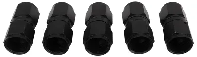 Imagen del producto de 5 adaptadores de conexión de 10AN, color , tipo hembra, rectos, giratorios, fabricados en aleación de aluminio, para extremos de manguera