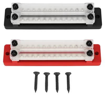 Produktbild von Stromverteilungsklemmenblock, 12-polig, 150 A bis 48 V, rostfreier Edelstahl, Sammelschiene für Boot, Auto