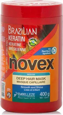 Produktbild von Novex Brazilian Keratin Deep Hair Mask Maske für trockenes und strapaziertes Haar 400 g