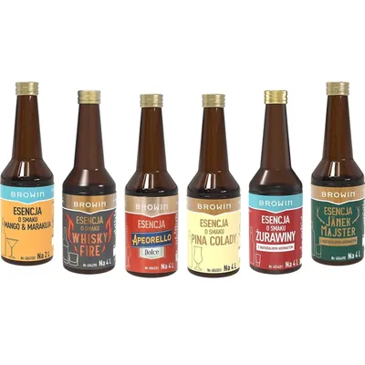 Produktbild von Cocktail Essenzen Set 6x40ml – Aromen für Getränke & Cocktails – Party-Mix: Whisky, Aperitivo, Pina Colada, Tropical & Kräuter