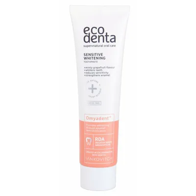 Immagine prodotto di ECODENTA_Sensitive Whitening: dentifricio sbiancante per denti sensibili senza fluoro, 100 ml