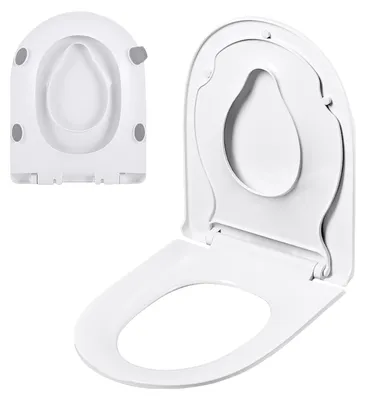 Obrázek produktu pro Toaletní sedátko, integrovaná dětská sedačka, rychloupínací mechanismus, BÍLÁ