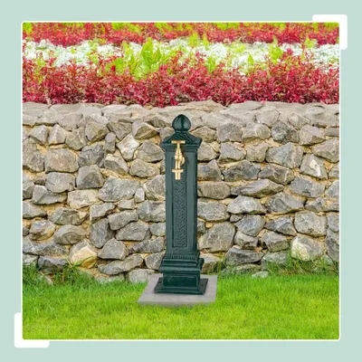 Zdjęcie produktu dla Antyczna metalowa fontanna kolumnowa, 47 cm