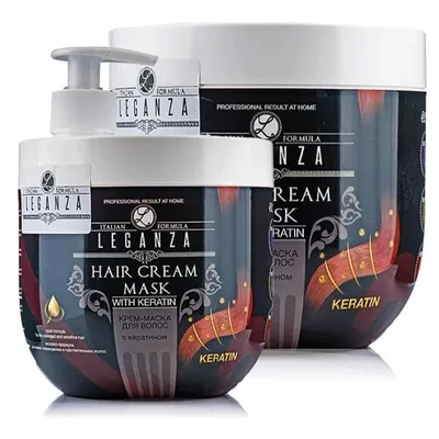 Obrázek produktu pro Leganza hair cream maska na vlasy s keratinem 1000 ml