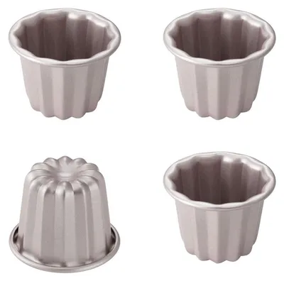 Produktbild von Canelé-Formen Set 4er-Set 2,6 Zoll Champagne Gold