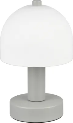 Produktbild von Tischlampe - H 18,5 cm - Grau - Weiß - Kunststoff - Metall