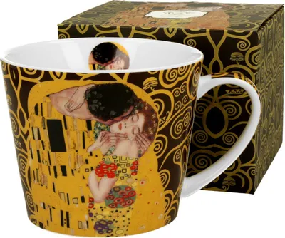 Produktbild von DUO ART GALLERY Becher 610 ml THE KISS BROWN New Bone China Porzellan
