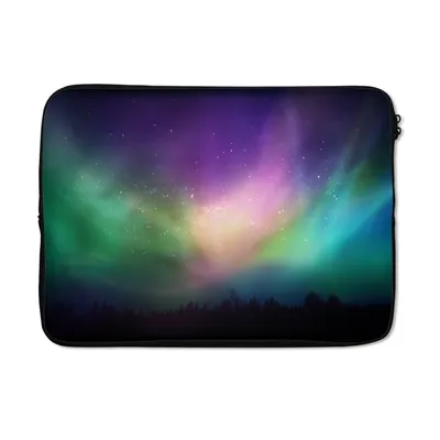 Produktbild von MuchoWow® Laptop Hülle 13 Zoll Nordlichter - Himmel - Nacht Laptoptasche - Laptophülle - Sleeve - Rundumschutz