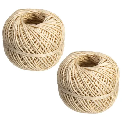 Produktbild von Weiße Baumwollkordel, ca. 1,0 mm, 50 m, hitzebeständig, lebensmittelecht, Nachfüllpackung für Spenderbox
