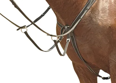 Produktbild von Vorderzeug -Economic- mit Elastikeinsatz, Farbe:schwarz, Groesse:Pony