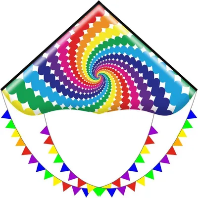 Immagine prodotto di Aquiloni delta per bambini e adulti, facili da far volare, con una coda colorata
