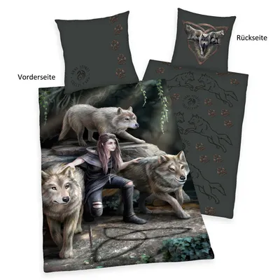 Immagine prodotto di biancheria da letto "Anne Stokes", 100% cotone ( Renforcé ), 80x80 cm + 135x200 cm