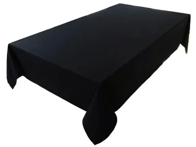 Produktbild von Tischdecke aus 100% Baumwolle 150x300 cm Schwarz
