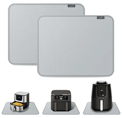 Hitzeschutzmatte Silikon 40×50 cm, 2 Stück, grau