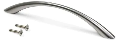 Produktbild von Möbelgriff, 160mm, 128mm Achsabstand, Zamak, Nickel satiniert, 1 Stück