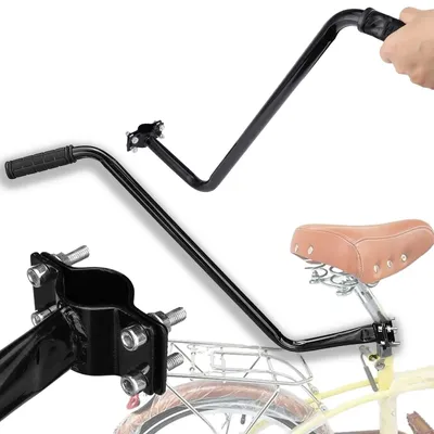 Zdjęcie produktu dla Prowadnik pchacz kij do roweru rączka do rowerka uchwyt do nauki jazdy dziecka 67 cm stalowy