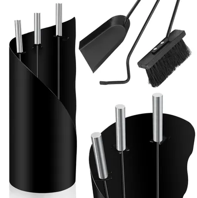 Imagen del producto de Juego de herramientas para el cabello - 4 piezas con estuche - Negro