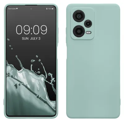 Produktbild von kwmobile Slim Case kompatibel mit Xiaomi Redmi Note 12 Pro+ 5G / Note 12 Pro Plus 5G Hülle - Handyhülle aus Silikon in Cool Mint
