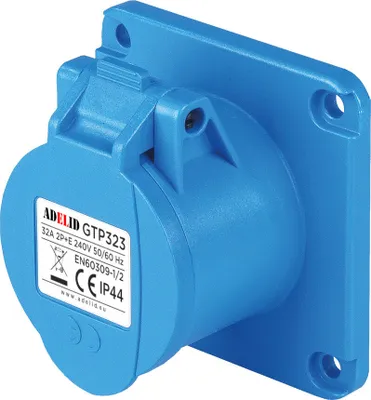 Produktbild von CEE Einbausteckdose gerade 32A 3-polig IP44 230V Camping