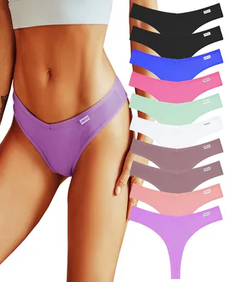Productafbeelding van FINETOO 6/10 stuks tanga's voor dames, katoenen ondergoed, V-string, ademend