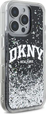 Produktbild von DKNY DKHCP16LLBNAEK iPhone 16 Pro 6.3" schwarz hardcase Liquid Glitter Arch Logo Schutzhülle