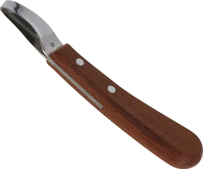 Immagine prodotto di Kerbl Huf- und Klauenmesser ProfiLoop 55×12?mm klinge, zweischneidig, Holzgriff