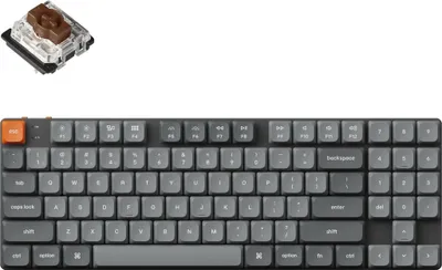 Image de Keychron K13 Max Kabelloss Clavier mécanique QMK/VIA, Blanc LED, QWERTY US, Low Profile, Gateron Mechanical Brown K13M-A3