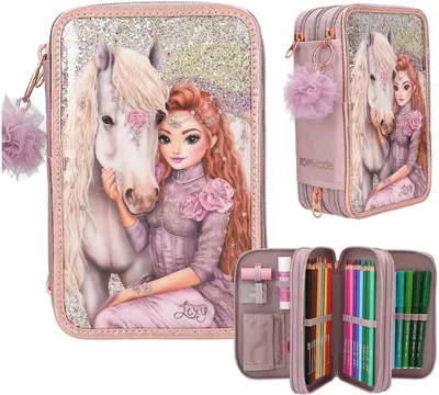 Produktbild von Depesche TOPModel 3-Fach Federmäppchen lila VIVA VIOLET Schulbedarf