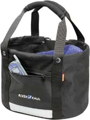 Produktbild von Klickfix Shopper Comfort Mini Lenkertasche, Korbtasche, mit Regenhaube, schwarz, lose