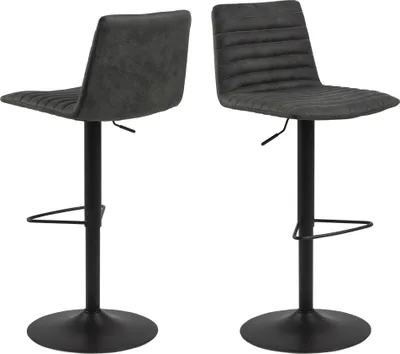 Image de Kimmy Tabouret de bar, gris, noir.
