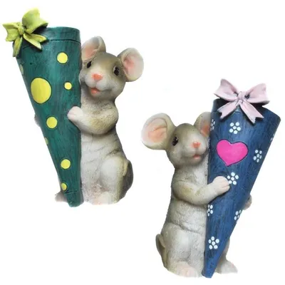 Produktbild von Figur Maus mit Schultüte Zuckertüte Schulanfang Einschulung