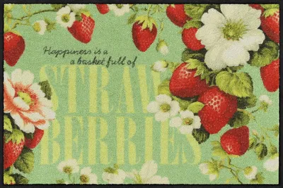 Produktbild von Salonloewe HAPPY STRAWBERRY Fußmatte Wohnmatte 50 x 75 cm