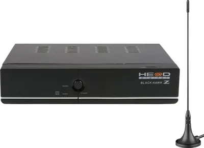 Produktbild von Medialink Head Black Hawk Z Full HD DVB-T2 Receiver mit DVB-T Antenne (1080p, H.265, HDMI, SCART)