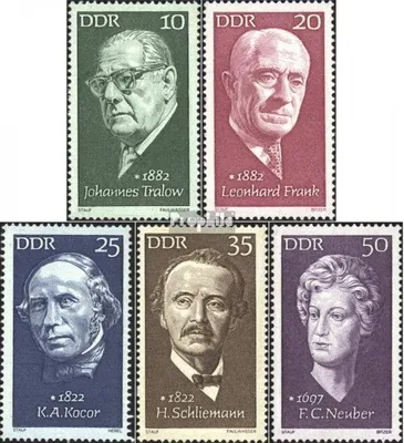 Produktbild von Briefmarken DDR 1972 Mi 1731-1735 (kompl.Ausgabe) postfrisch Berühmte Persönlichkeiten (VII)