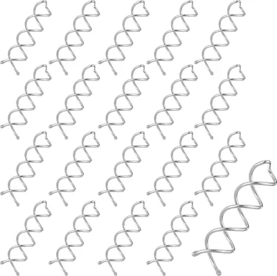 Produktbild von Molain 20 Stück Spirale Haarspange, Spiral Haarnadeln Haar Clip Haar Accessoires Rotierende Diy Haarnadeln Haarspangen für Haarstyling Geeignet Für Verschiedene Frisuren (Schwarz) Silber