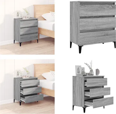 Produktbild von vidaXL Sideboard Grau Sonoma 60x35x70 cm Holzwerkstoff - Sideboard - Sideboards - Schrank - Lagerschrank