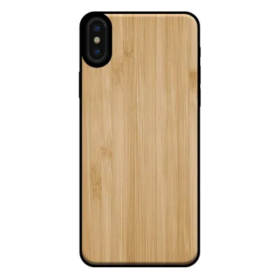 Zdjęcie produktu dla Smartphonica Etui na telefon iPhone X/Xs o drewnianym wyglądzie - tylna obudowa ze sztucznego drewna bambusowego - brązowy