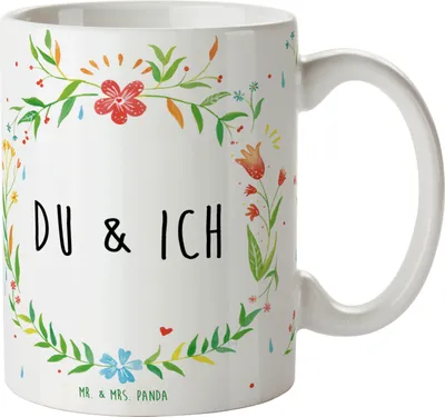 Produktbild von Mr. & Mrs. Panda Tasse Du & Ich - Geschenk, Kaffeetasse, schöne, Trinkbecher, Teetasse, Kaffeebecher