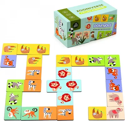 Produktbild von Domino-Set für Kinder – Zootiere Zoo