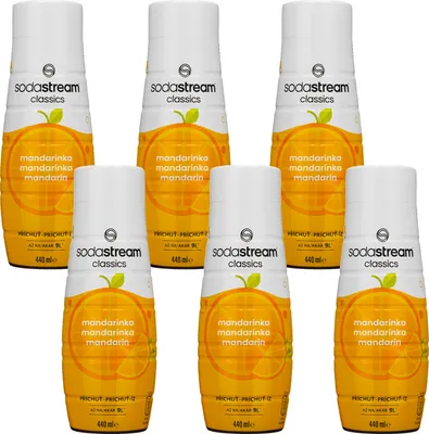 Image de SodaStream Sirop Mandarine 6x440ml Sirop pour boissons concentré Rafraîchissement