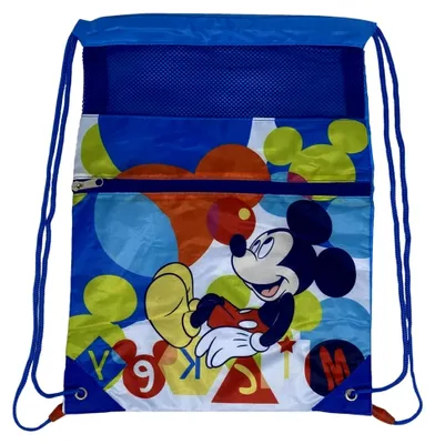 Produktbild von Kordelzugbeutel für Kinder mit Fronttasche, Schulrucksack, Freizeit, Mickey, 40 x 30 cm