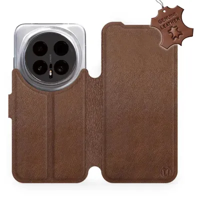 Produktbild von Echtleder Handyhülle für Honor Magic8 Pro, Mobiwear Leather, Braun