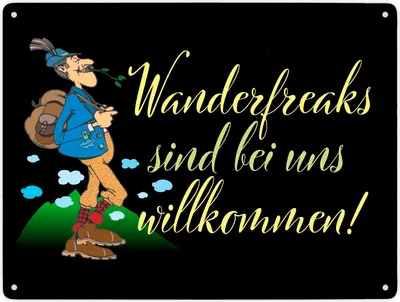 Produktbild von Wanderfreaks sind bei uns willkommen Metallschild XXL in 28x38 cm