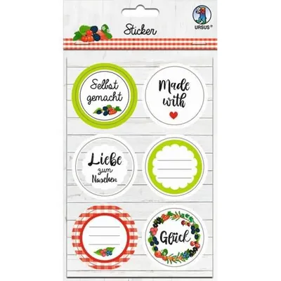Produktbild von Sticker 'Selbst gemacht' VE=24 Sticker sortiert