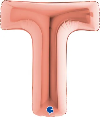Produktbild von Riesenbuchstabe Folienballon 40"/102cm | Rosegold #T