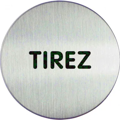 Produktbild von Durable Piktogramm Tirez si 65mm rund Aluminium