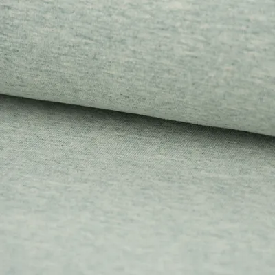 Produktbild von Baumwolljersey Stoff Meterware Melange einfarbig zartgrün meliert