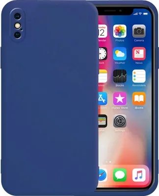 Produktbild von Apple iPhone XS Max Round Edge TPU Case Dunkelblau